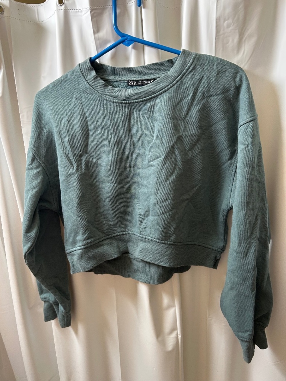 Zara Cropped Crewneck Shirt